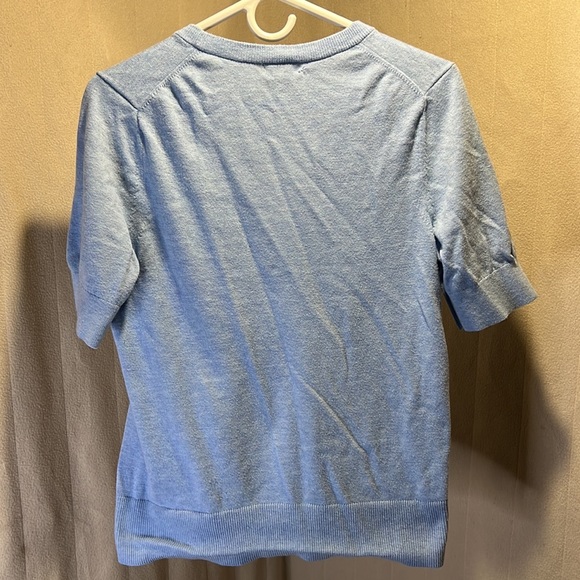 3/$10 Eddie Bauer Button Up Short Sleeve Sweater Womens Medium - Picture 3 of 3